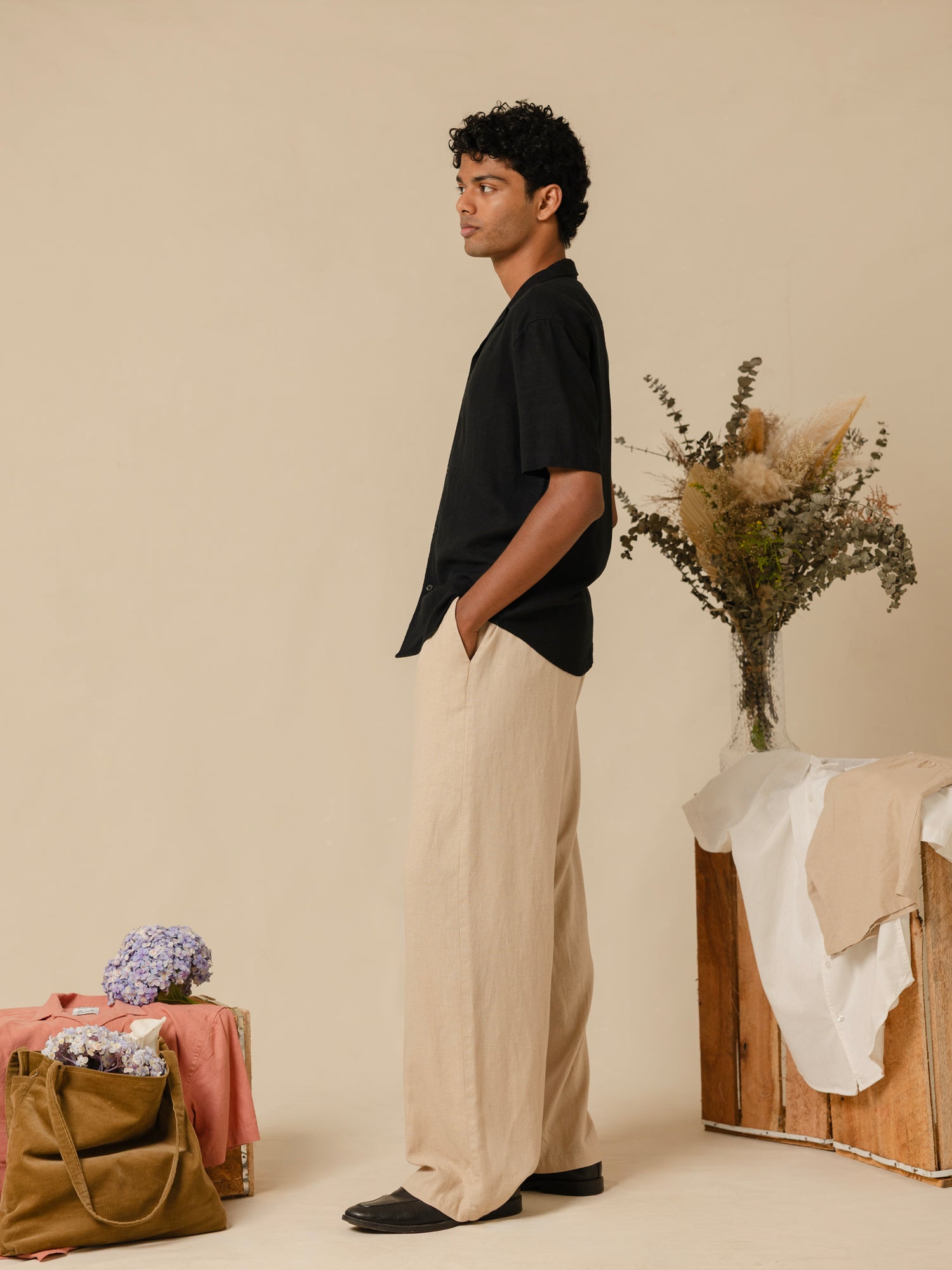 Camp collar regular fit shirt