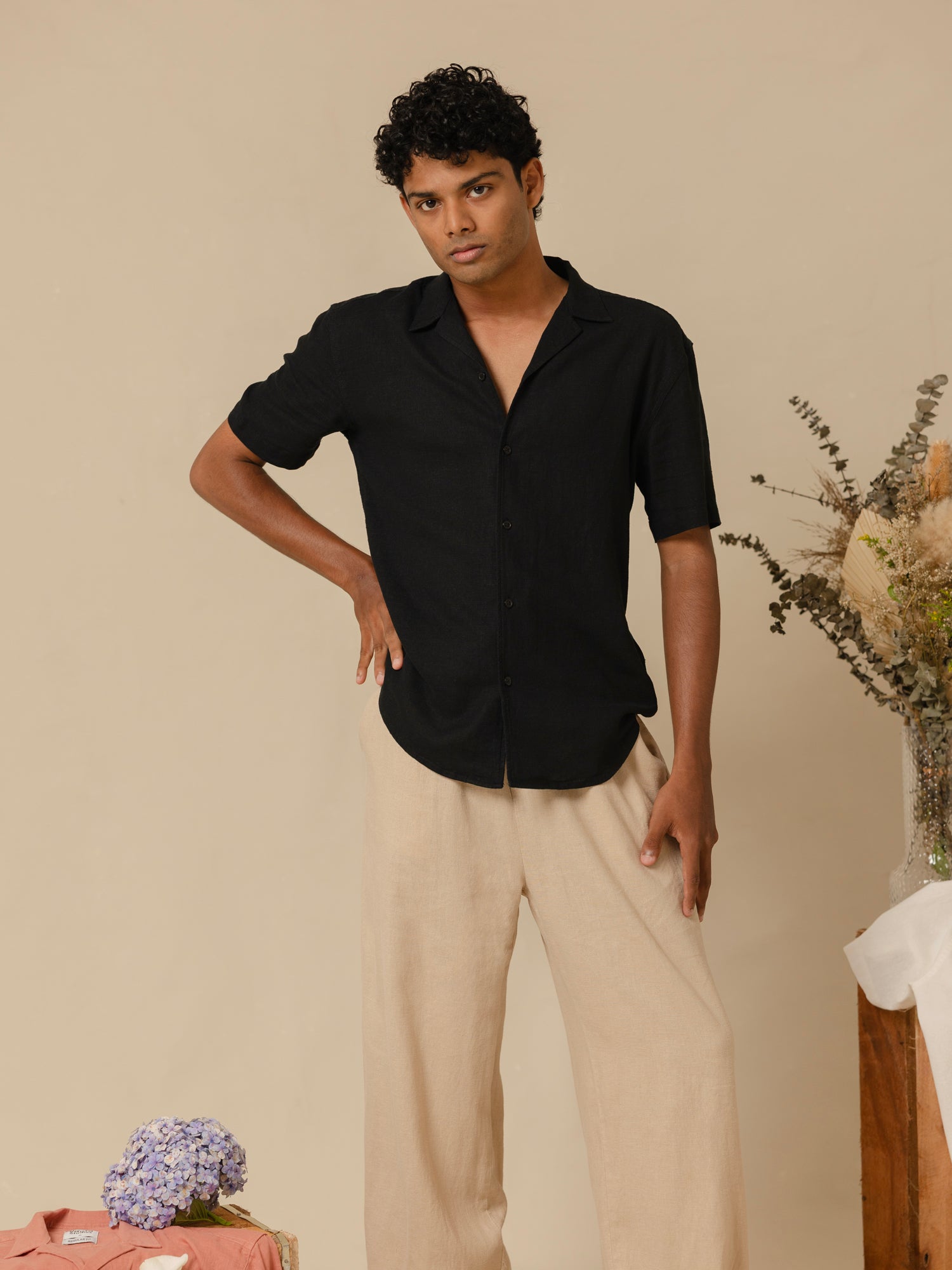 Camp collar regular fit shirt