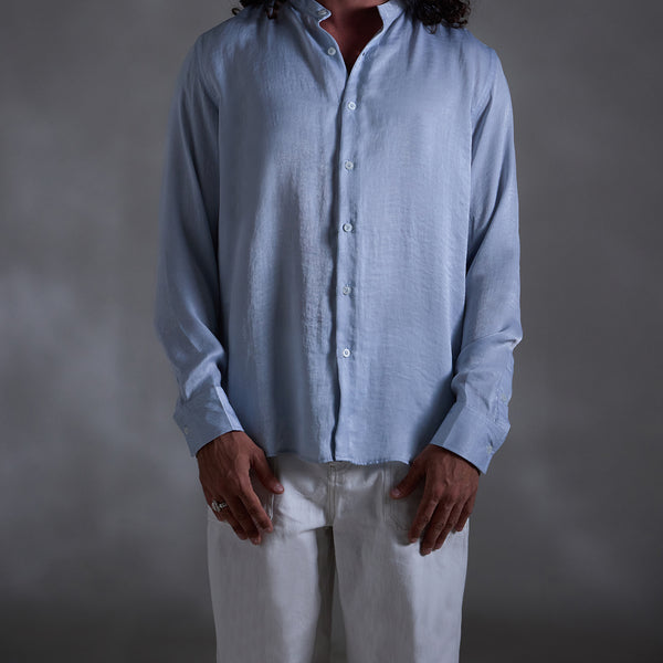 Chinese collar long sleeve shirt