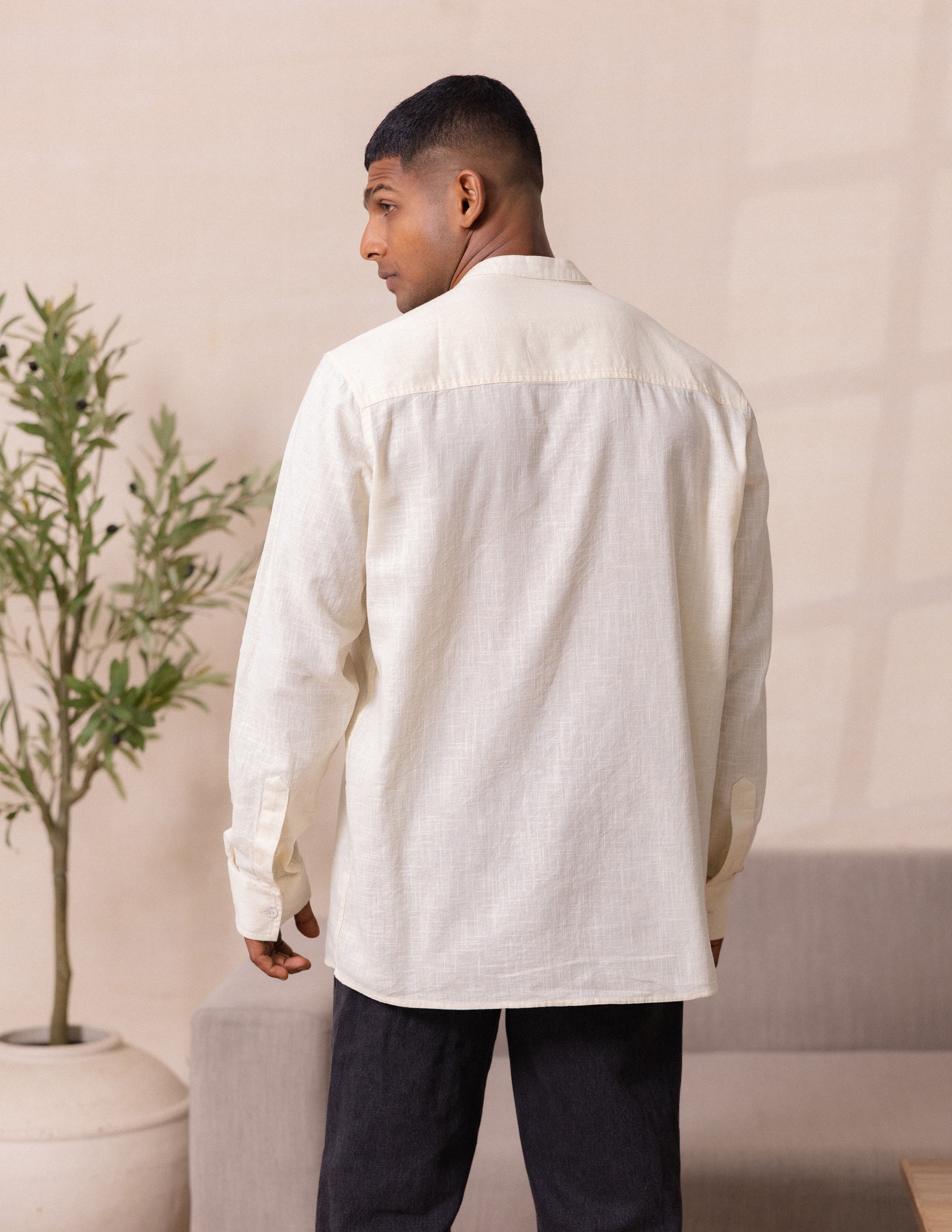 Welt pocket detail long sleeve shirt