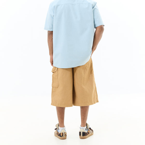 Oversized camp collar shirt
