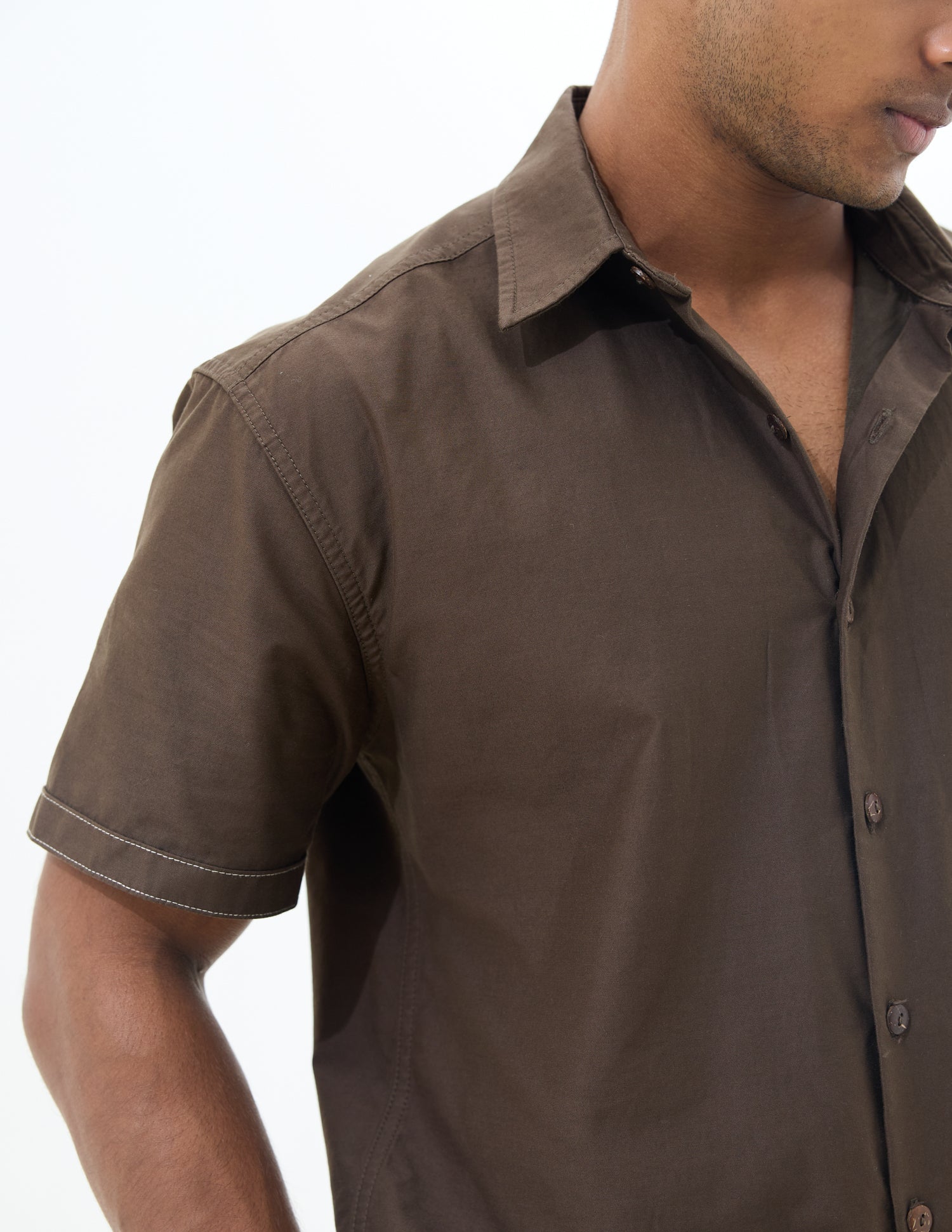 Regular fit stitch detail shirt