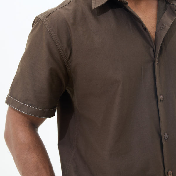 Regular fit stitch detail shirt
