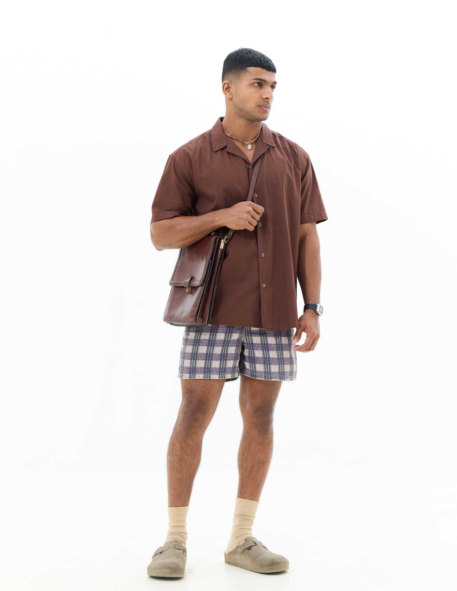 Regular fit camp collar shirt