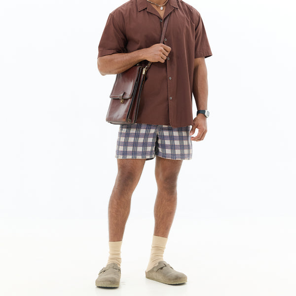 Regular fit camp collar shirt