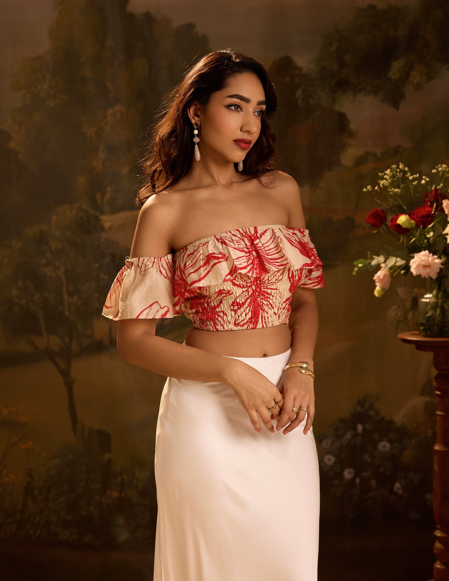 Off Shoulder Smocking Top