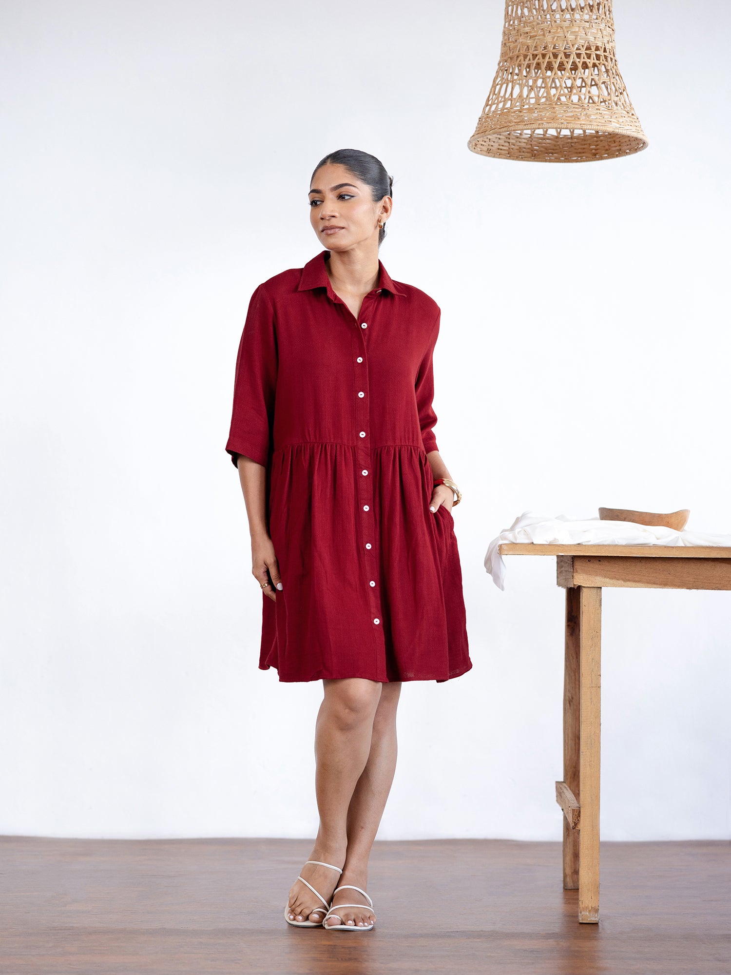 Button Down Mini Dress