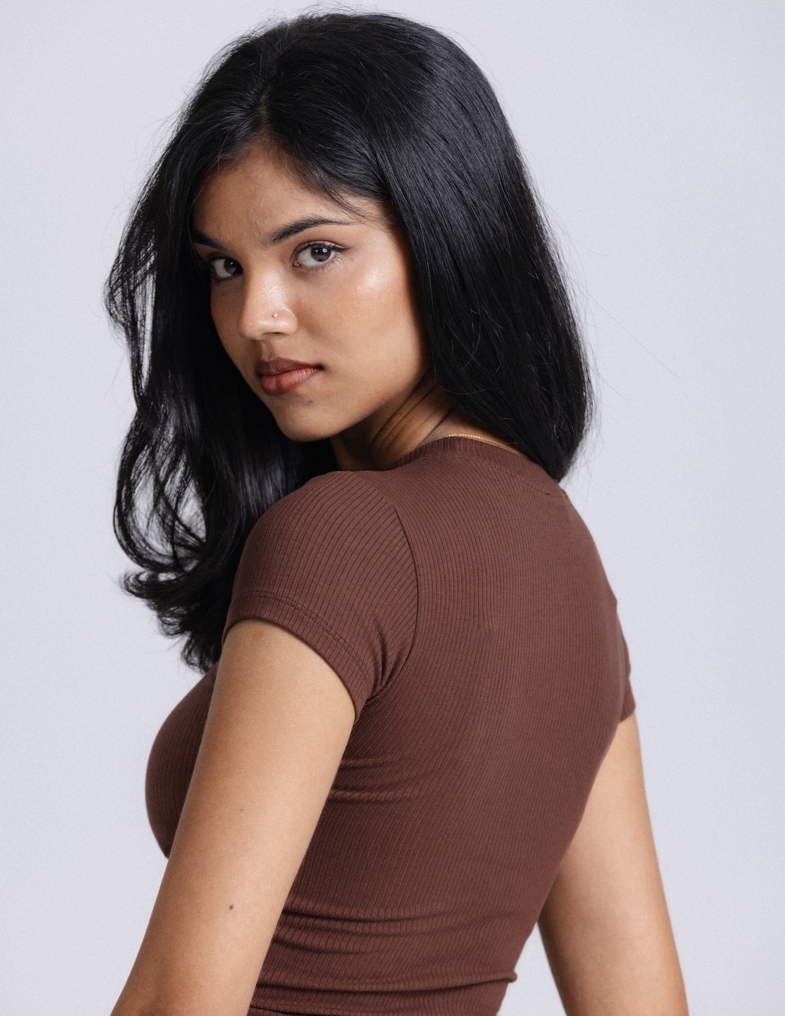 Rue High Neck Fitted Top