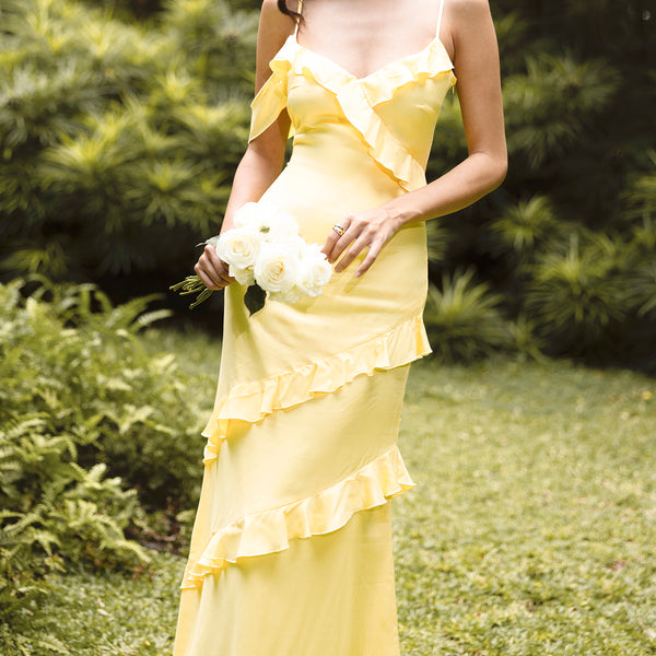 Frill Detailed Maxi Dress