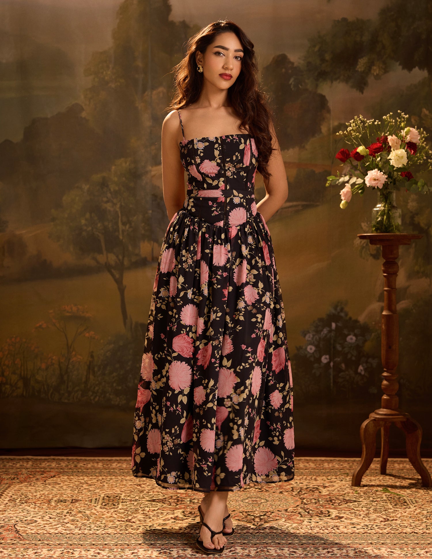 Ladder Lace Detail Maxi Dress