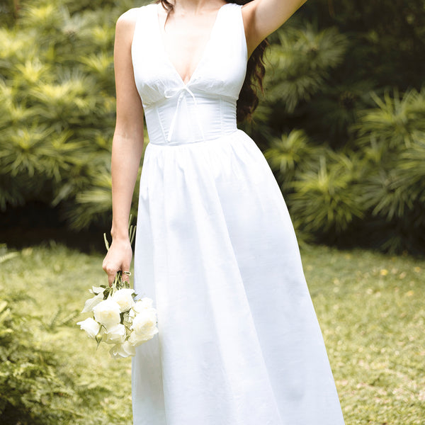 Bustier Detailed Corset Midi Dress