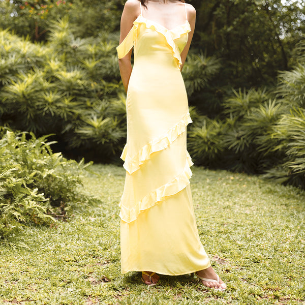 Frill Detailed Maxi Dress