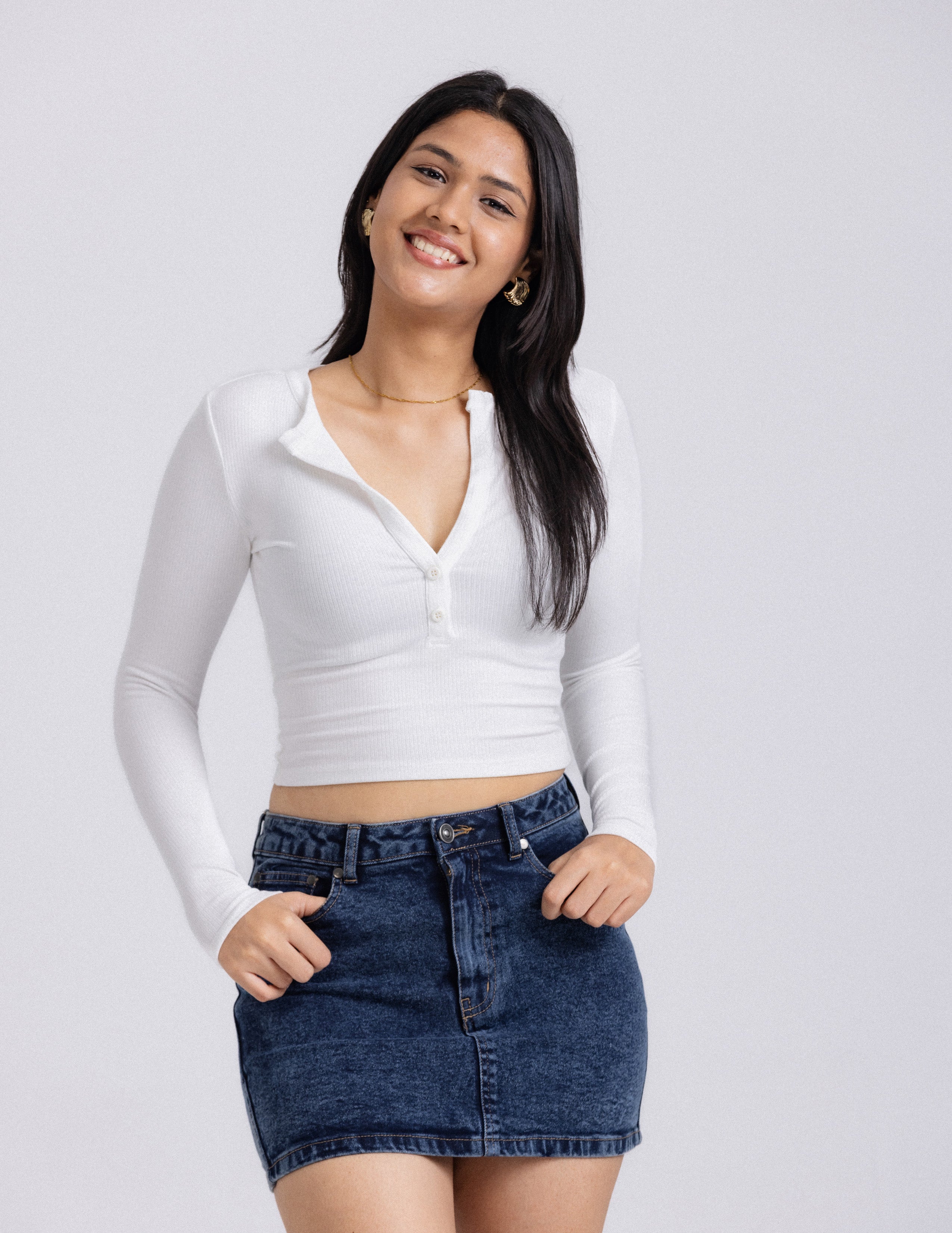 Ivy Long Sleeved Fitted Top