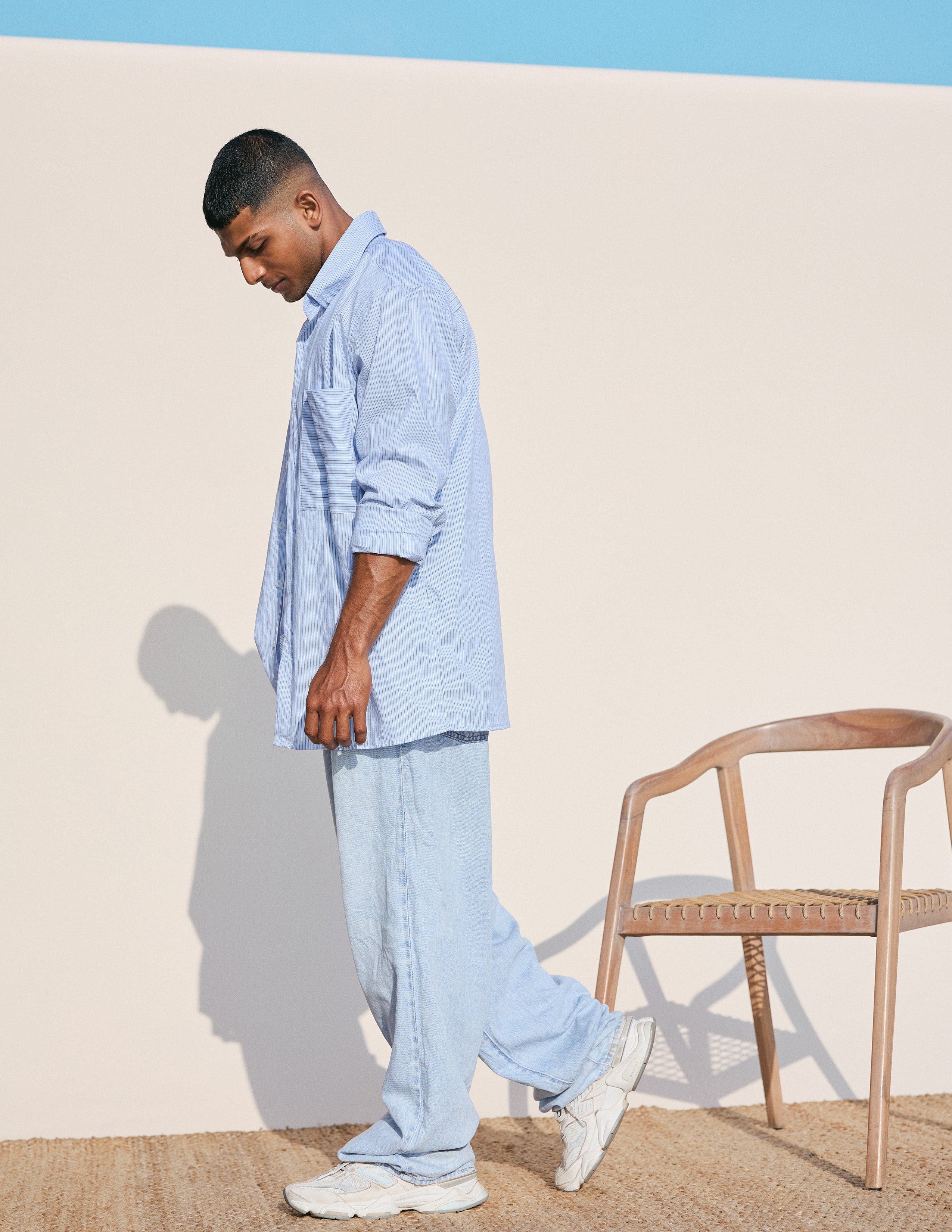 Oversized large collar shirt