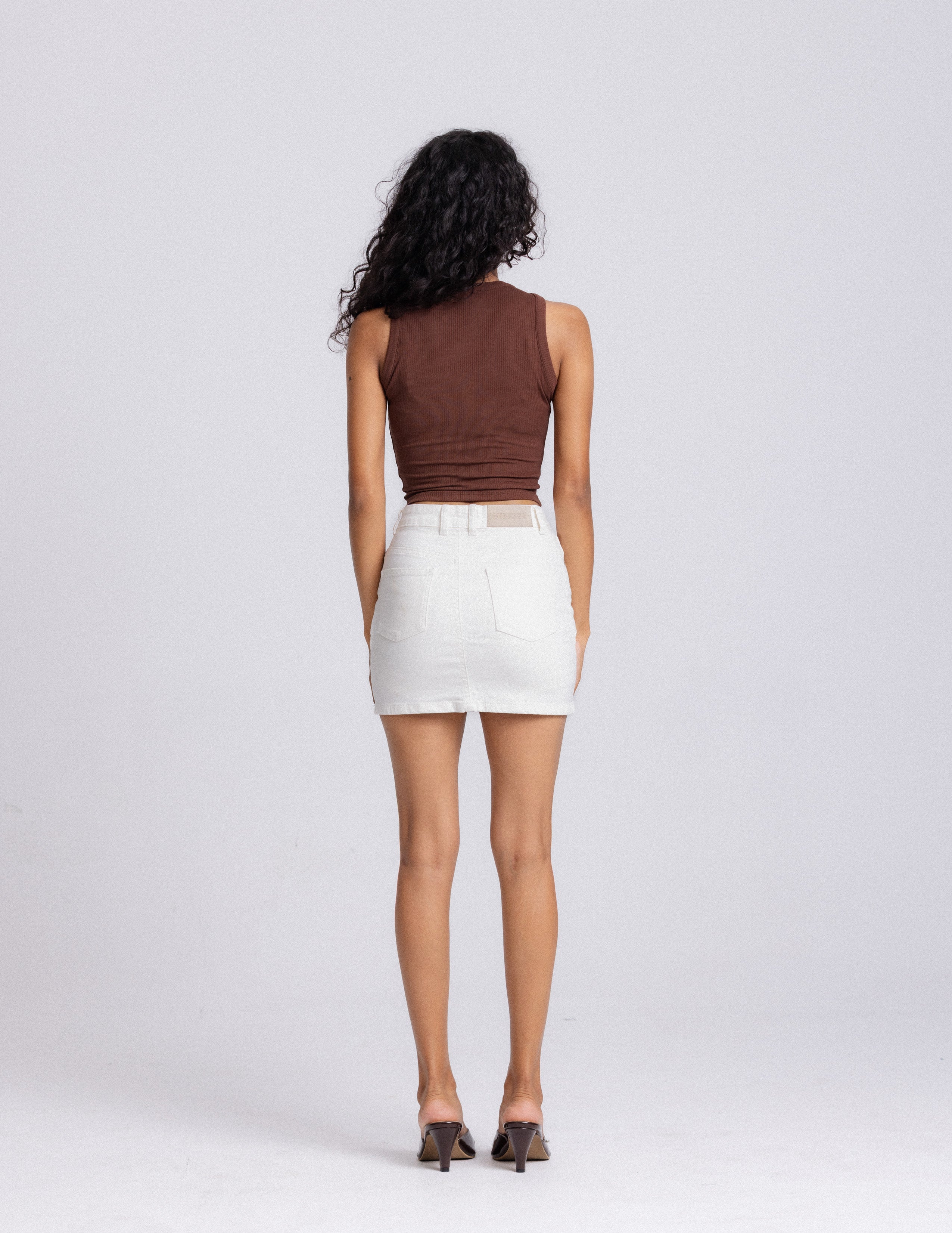 Beck High Neck Sleeveless Fitted Top