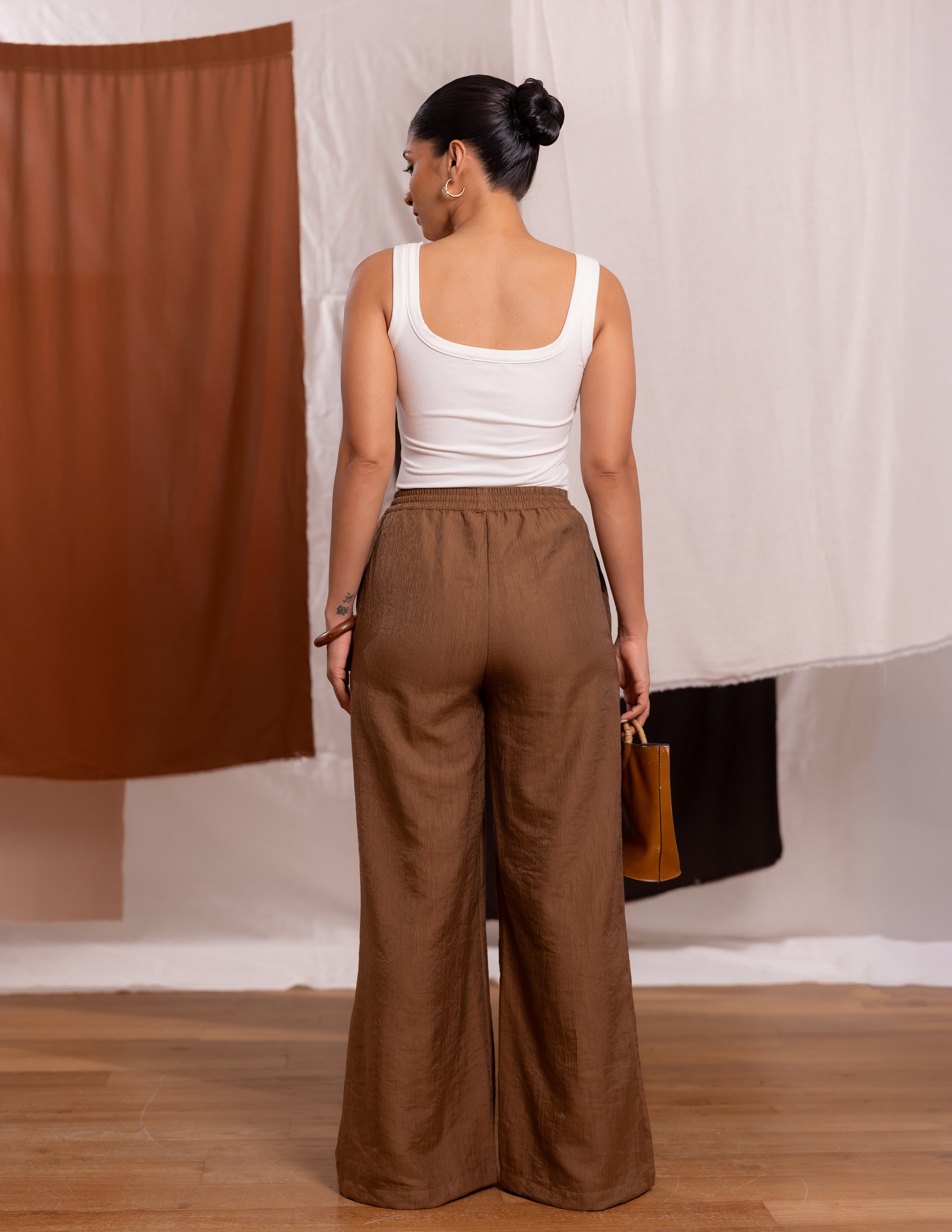 Drawstring Wide Leg Pant