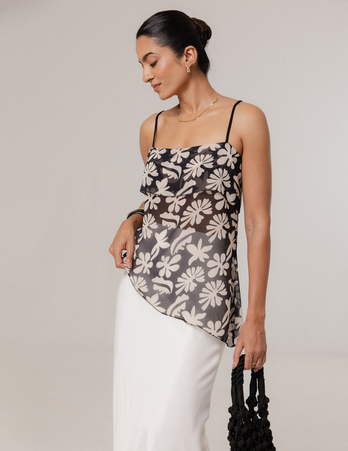 Asymetrical Hem Detailed Top