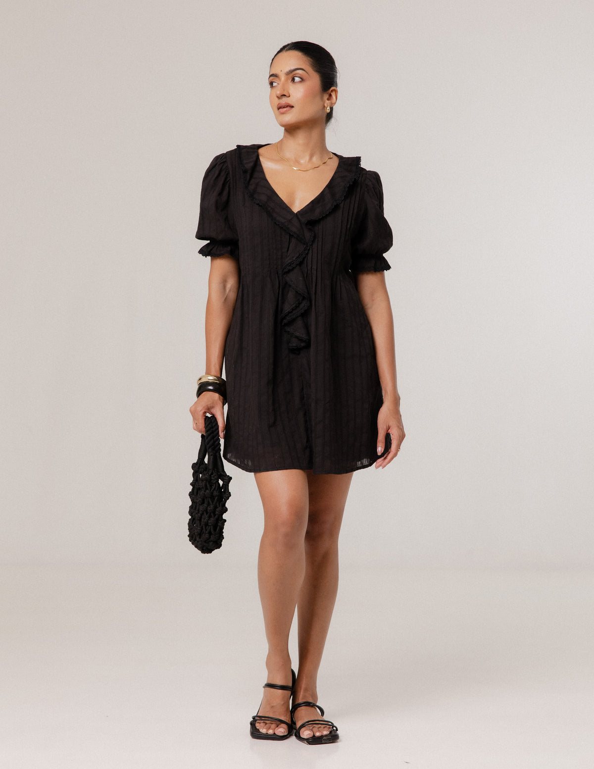 Lace Detailed Mini Dress