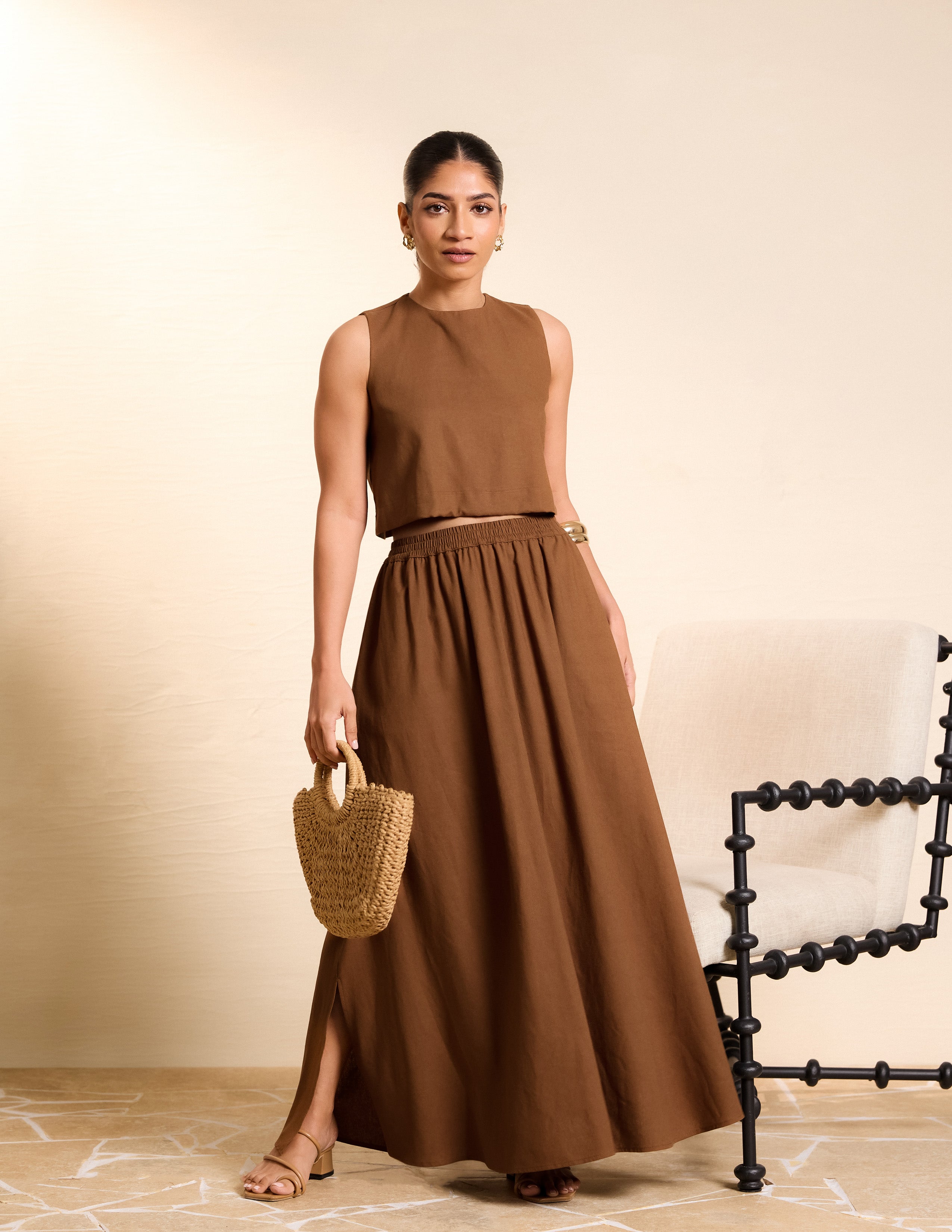 Full Flared Maxi Skirt