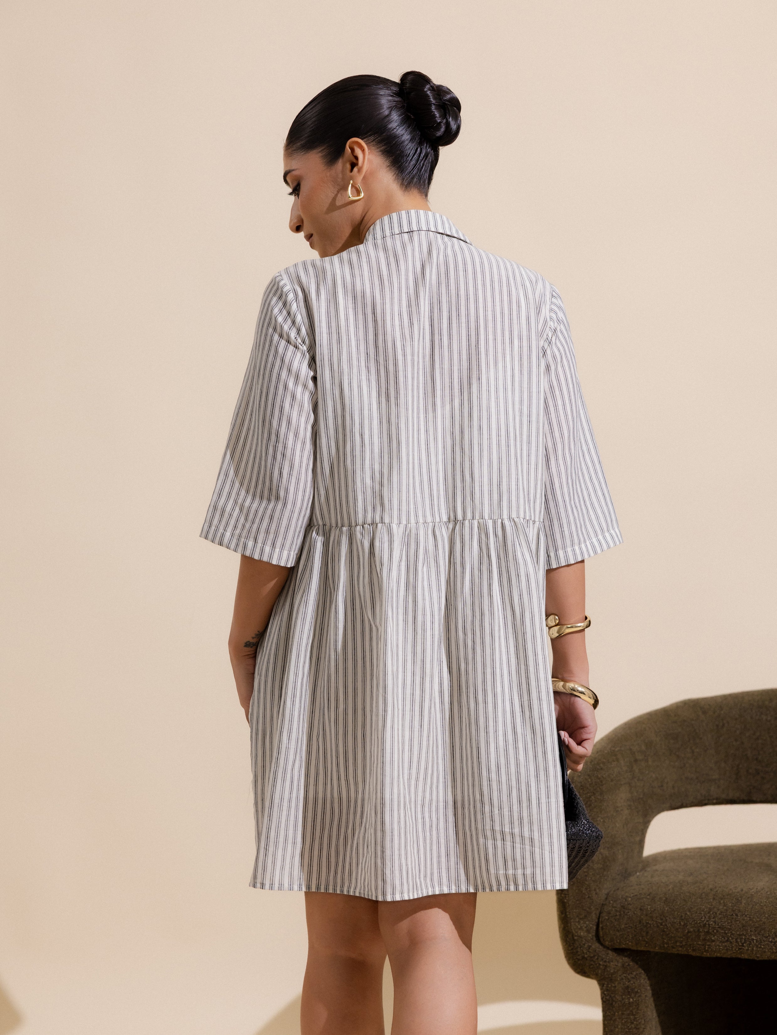 Button Down Loose Fit Shirt Dress