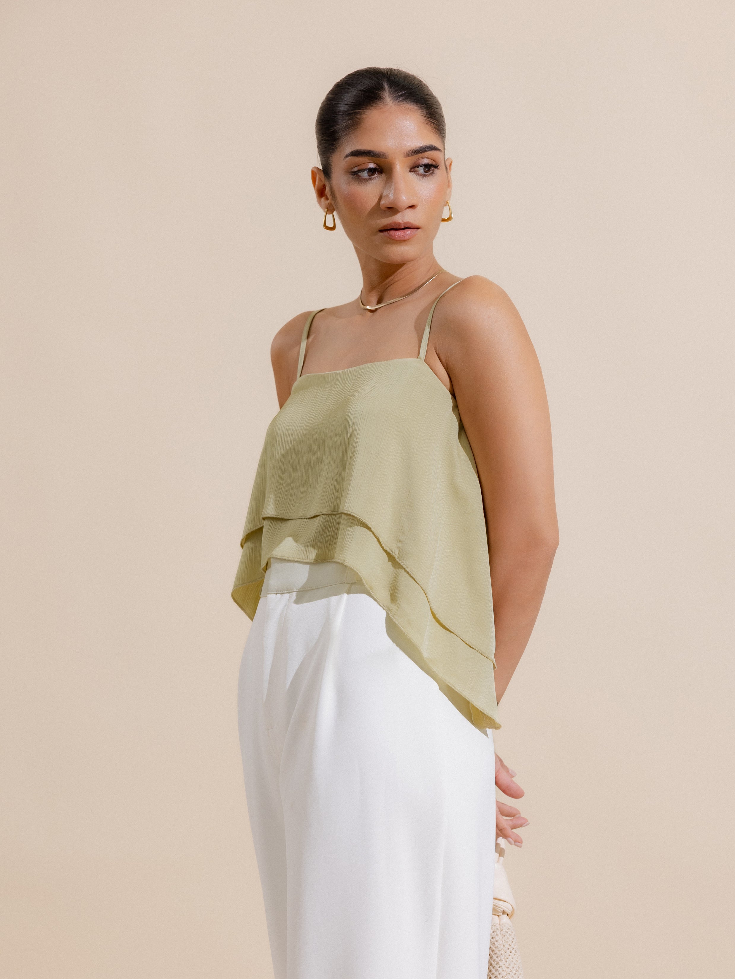 Ruffle Detail Cami Top