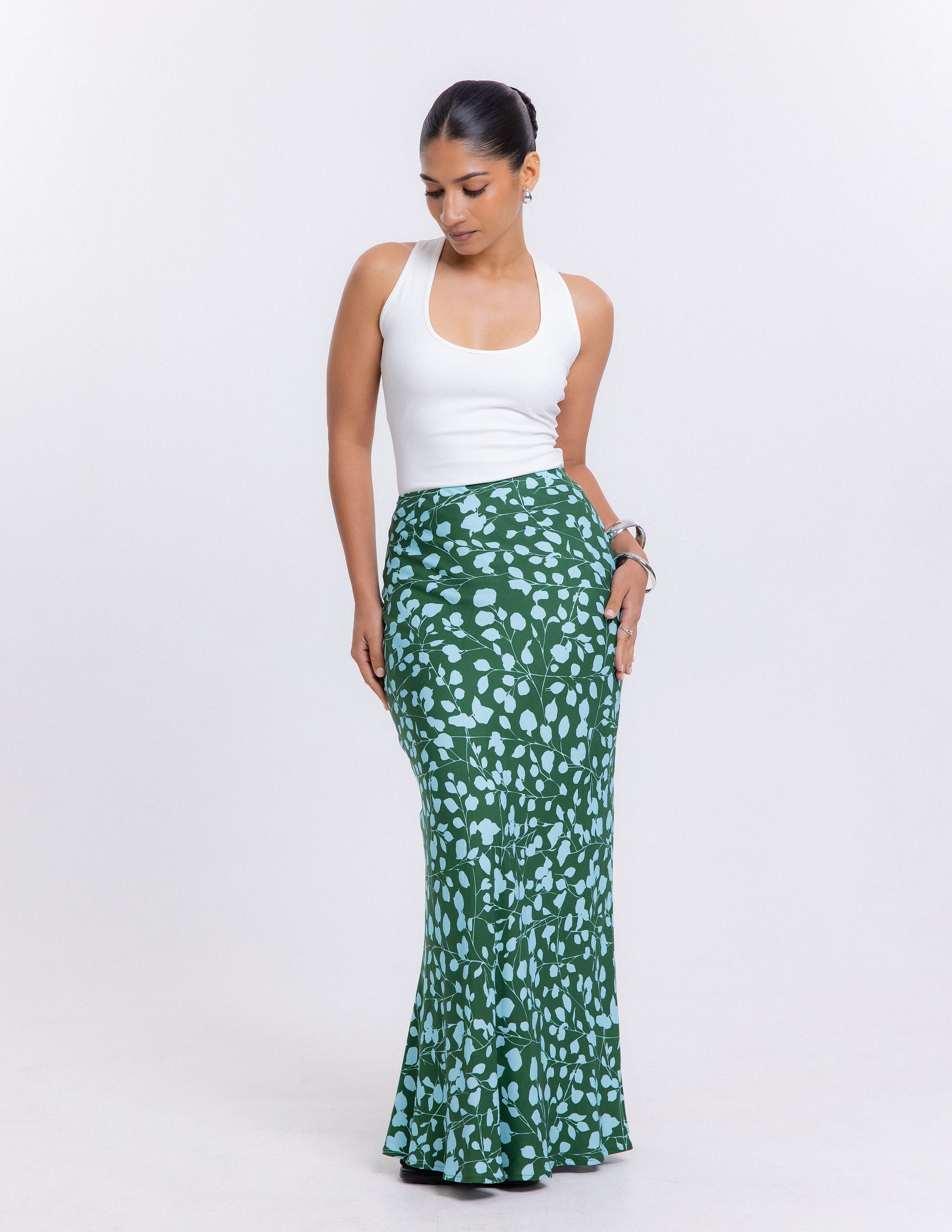 Printed Bias Skirt