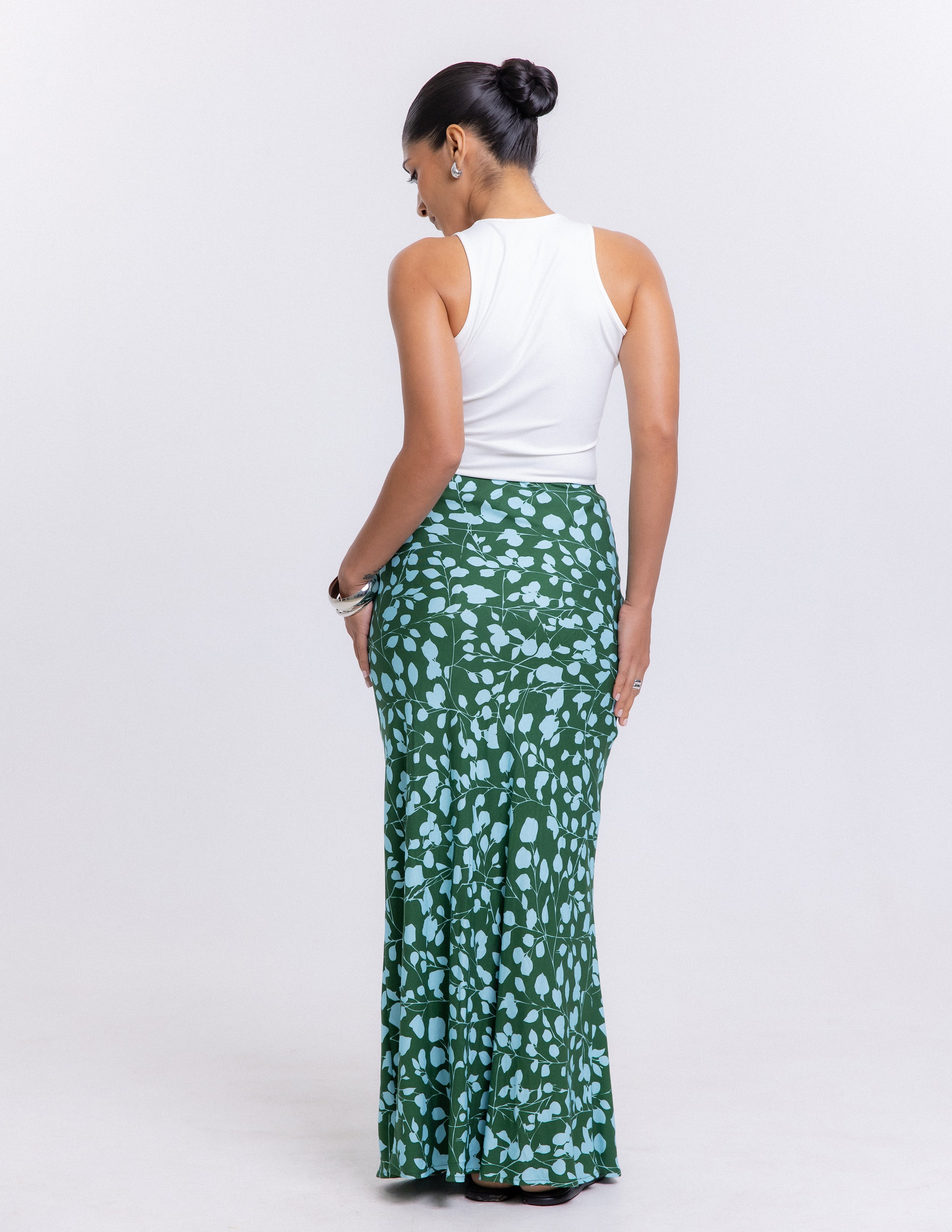 Printed Bias Skirt