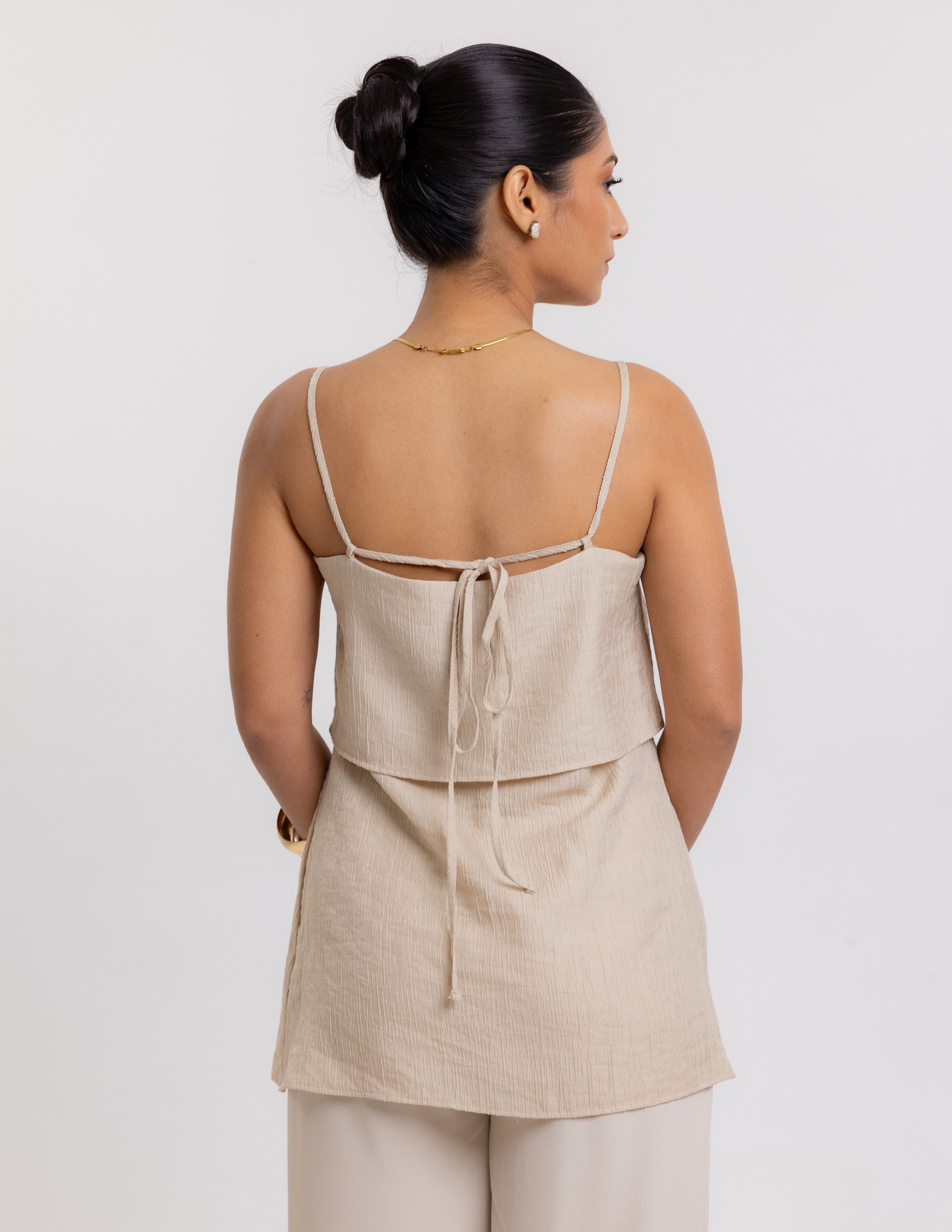 Tie Up Strap Detail Top
