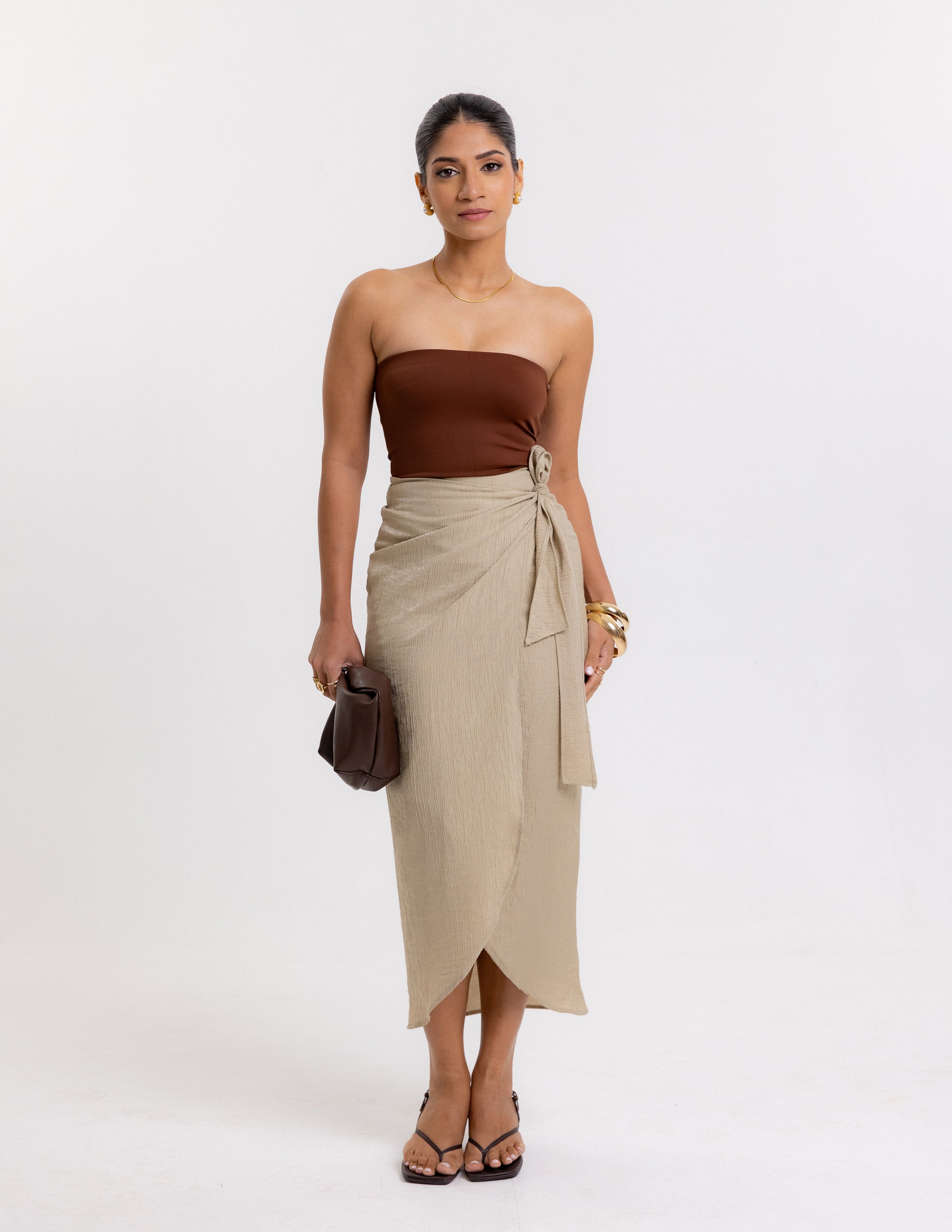Wrap Midi Skirt