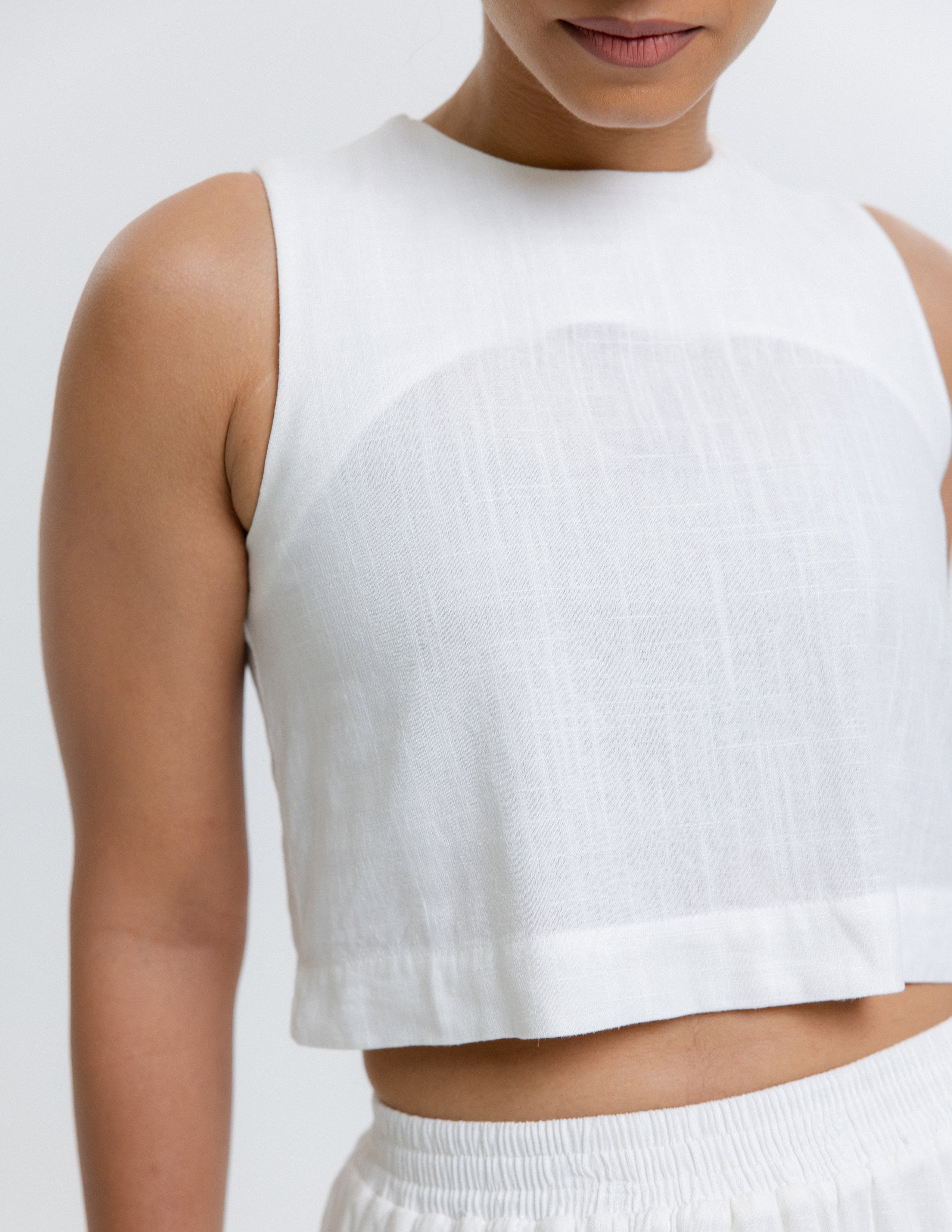 High Neck Crop Top