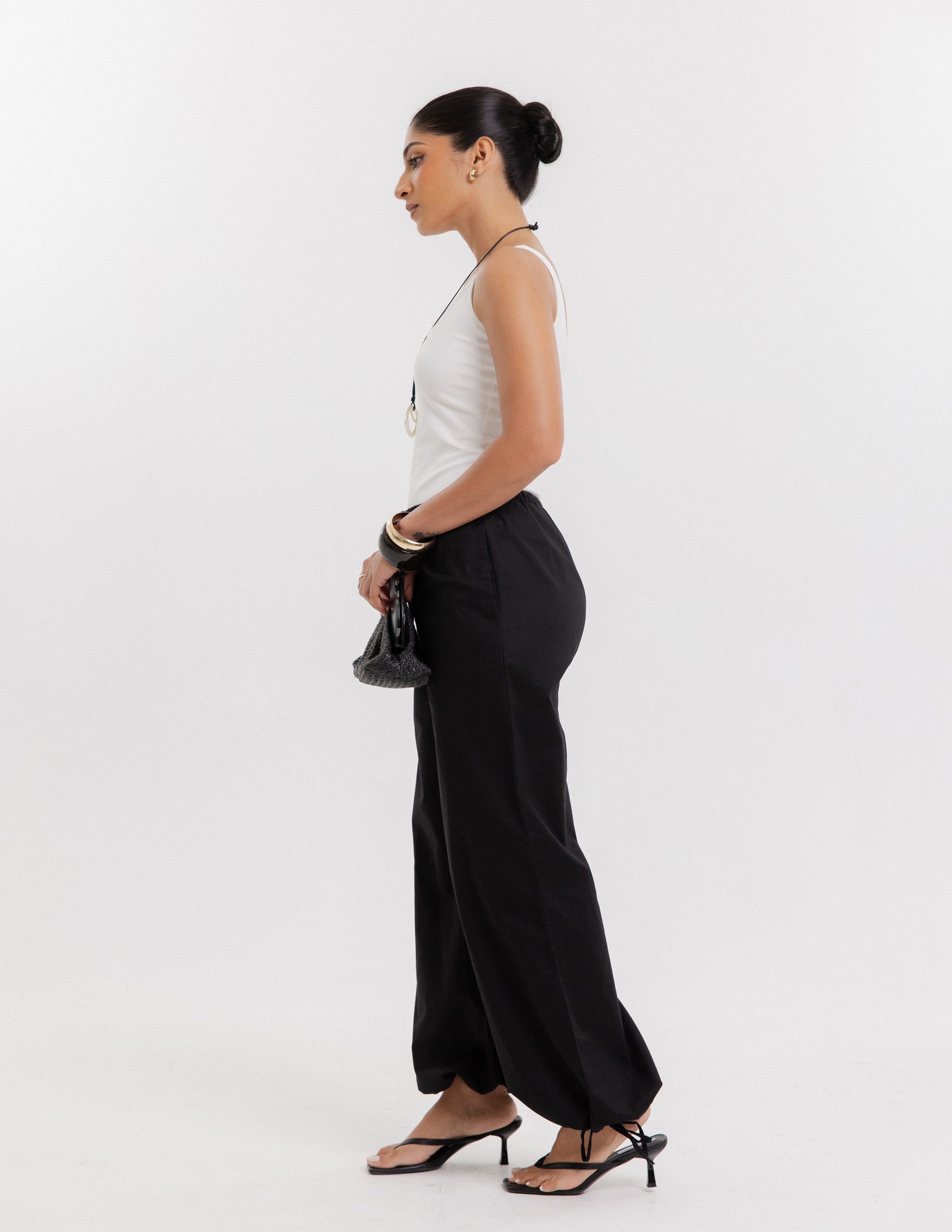 Tieup Detailed Balloon Pant