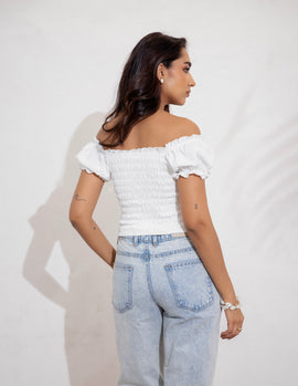 Frill Detail Bustier Top