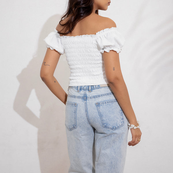 Frill Detail Bustier Top