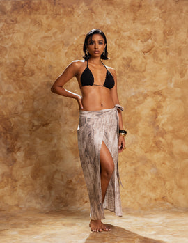 Printed Wrap Skirt