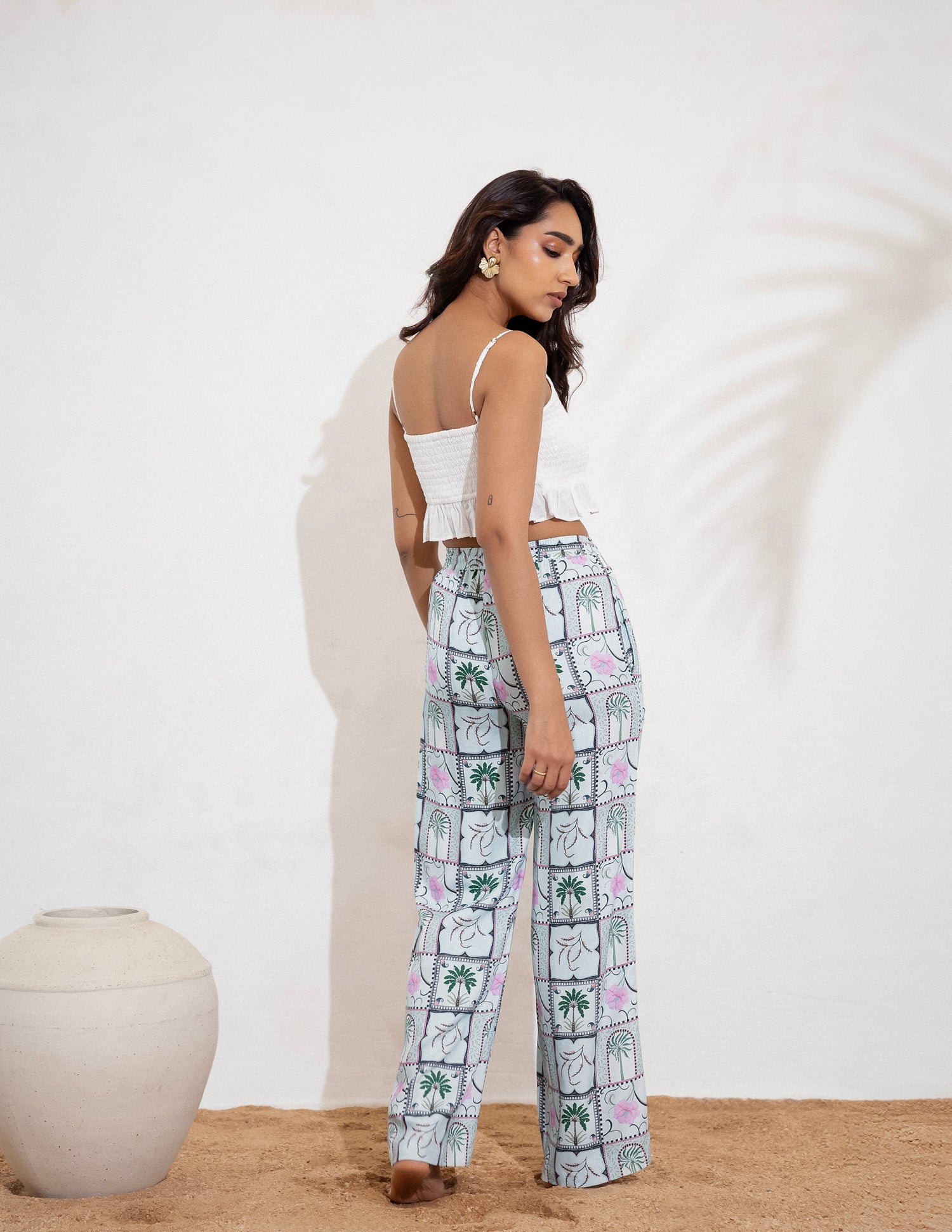 Drawstring Wide Leg Pant