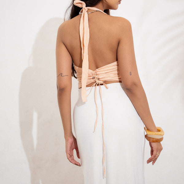 Halter Neck Back Tieup Top