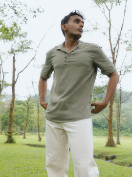 Half placket shirt