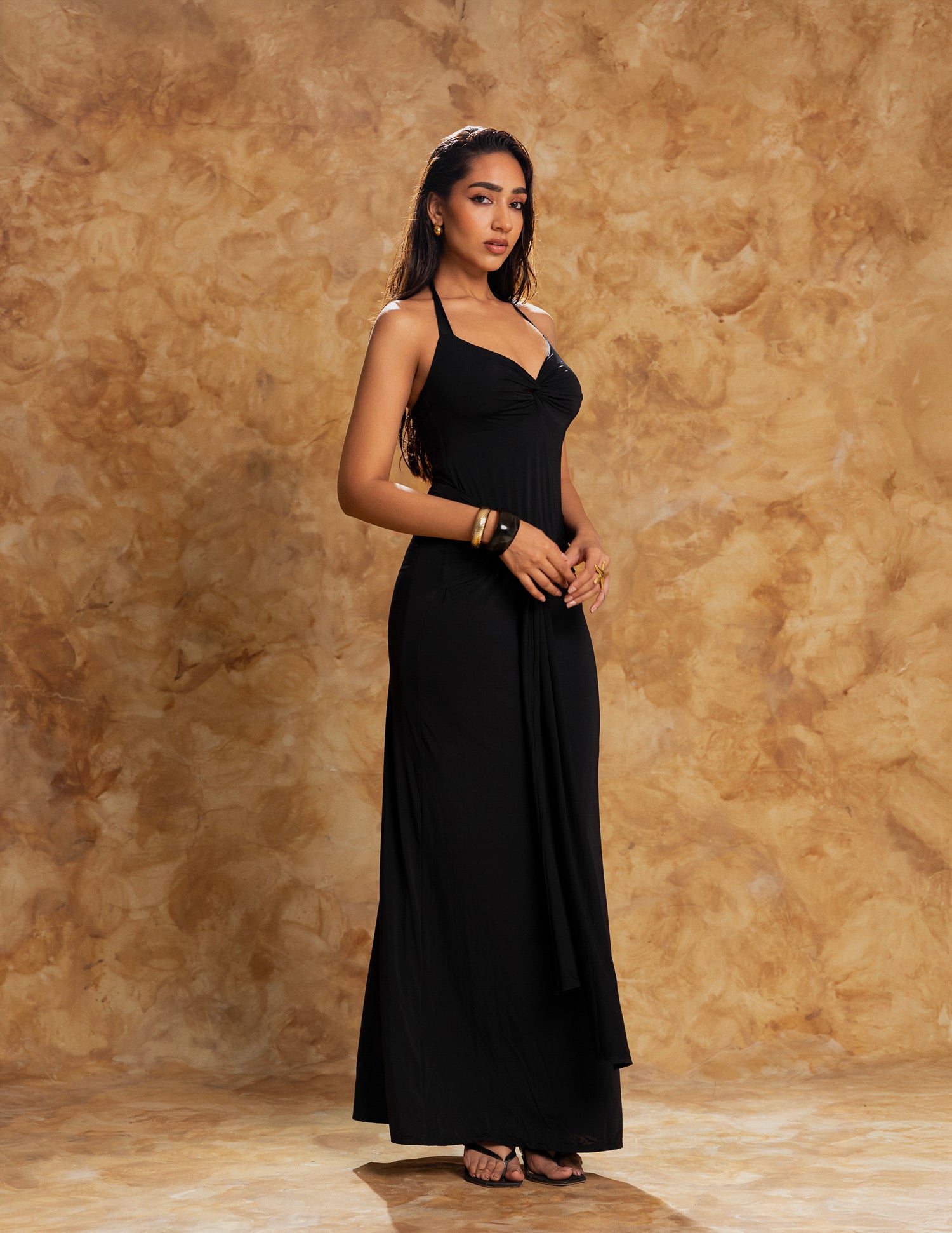 Front Twisted Maxi Dress