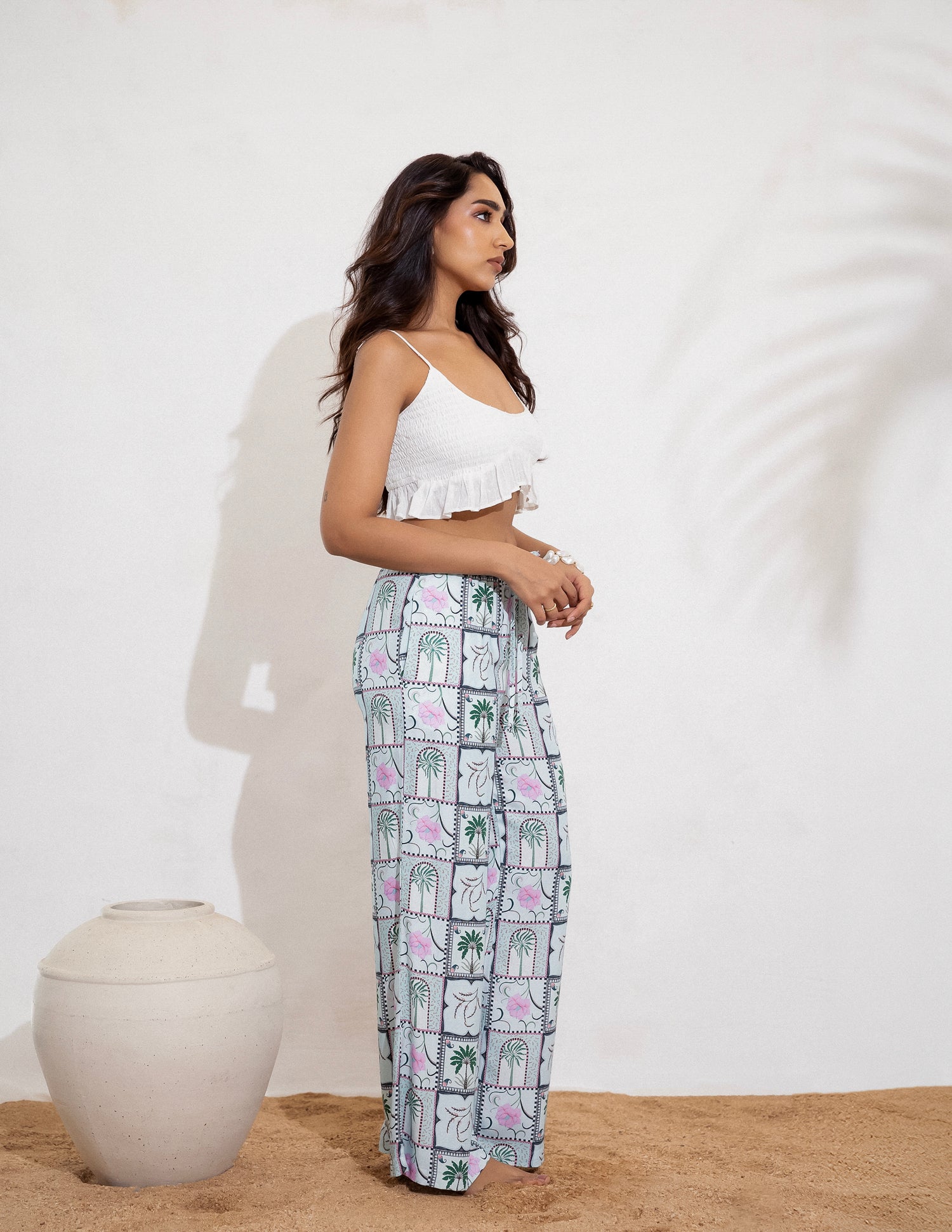 Drawstring Wide Leg Pant