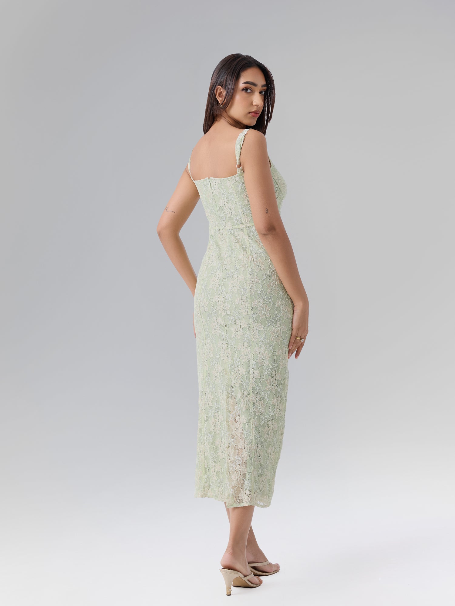 Thick Strap Lace Dress