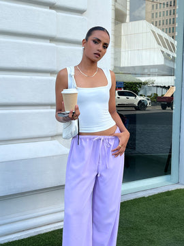 Scoop Neck Detailed Fitted Top