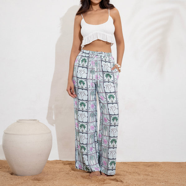 Drawstring Wide Leg Pant