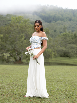 Lace Detailed Off Shoulder Top