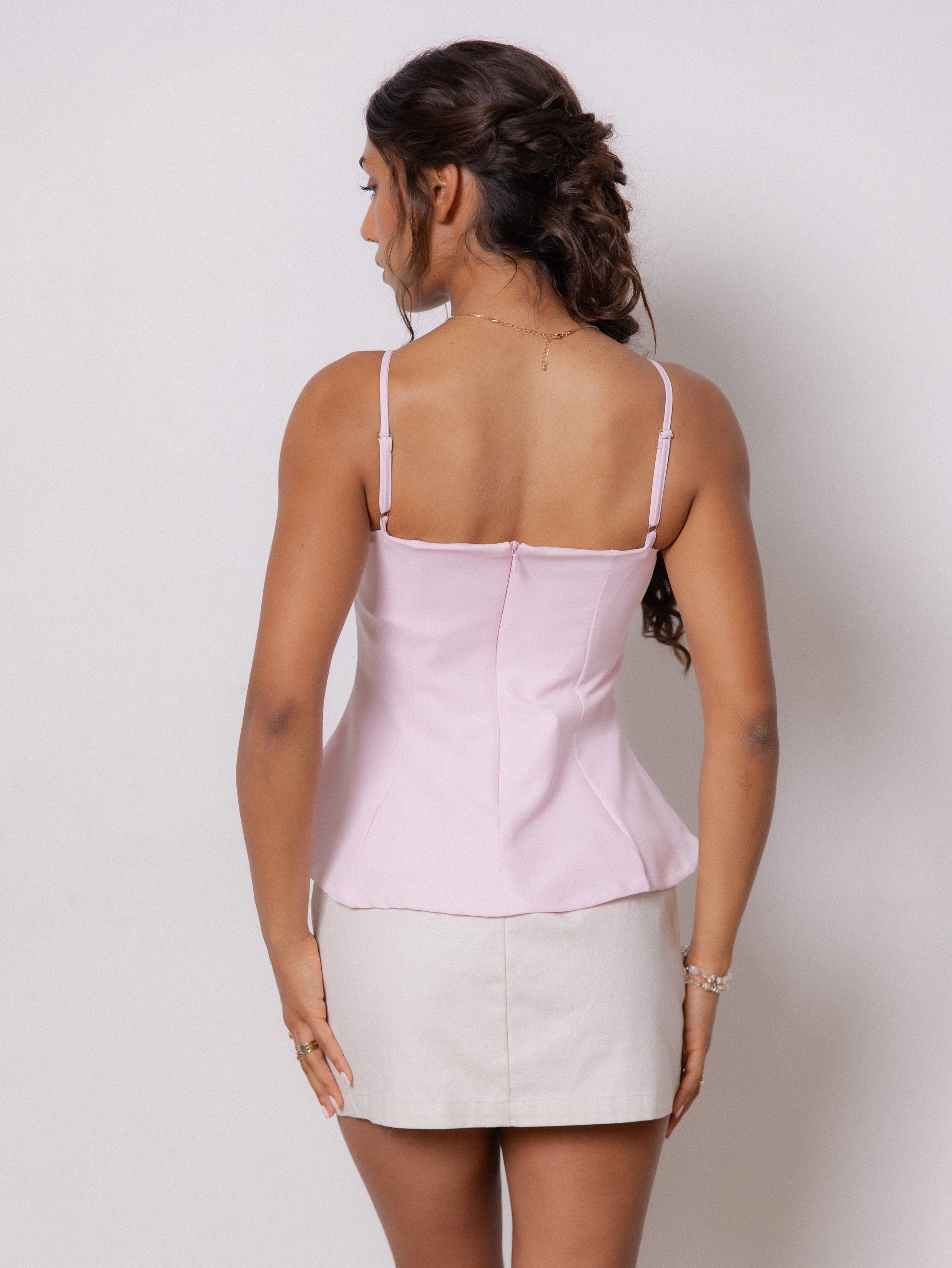 Seam Detailed Peplum Top