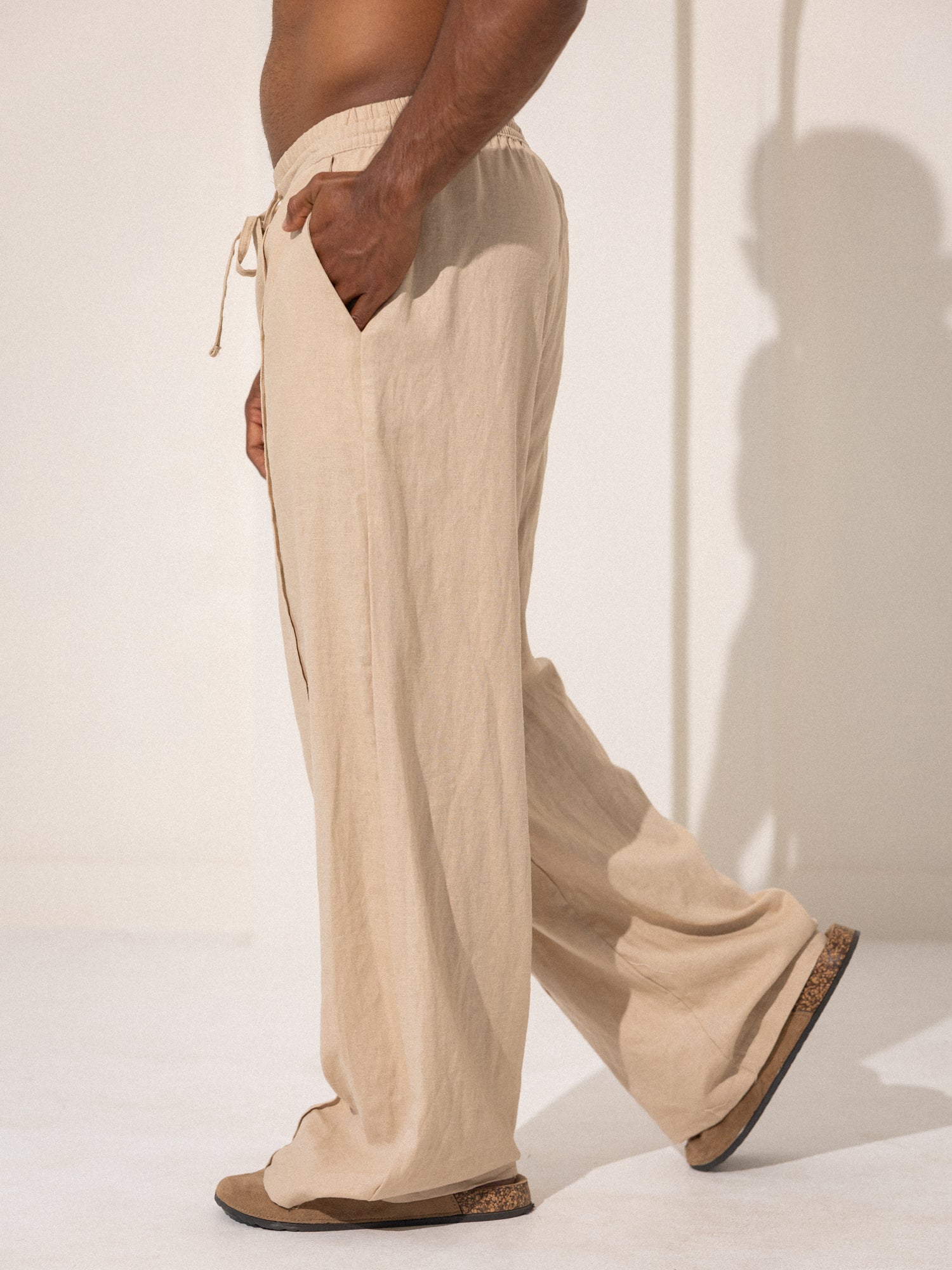 Seam detail drawstring pant