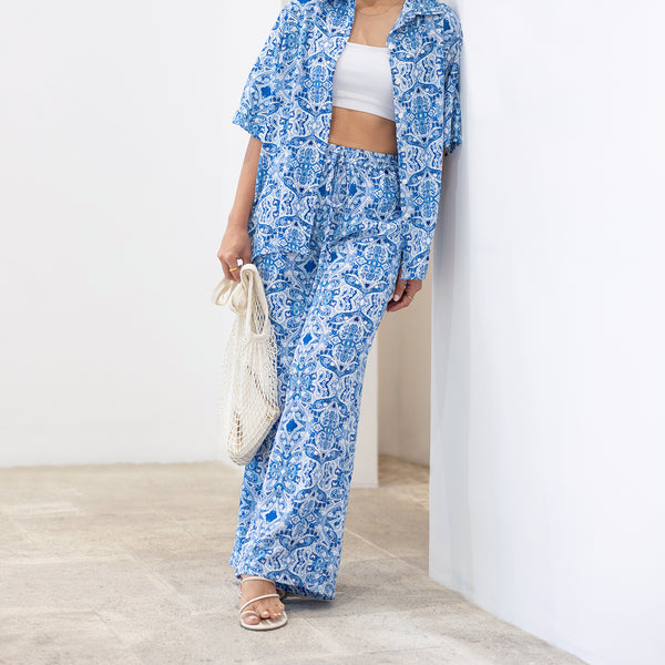 Drawstring Wide Leg Pant