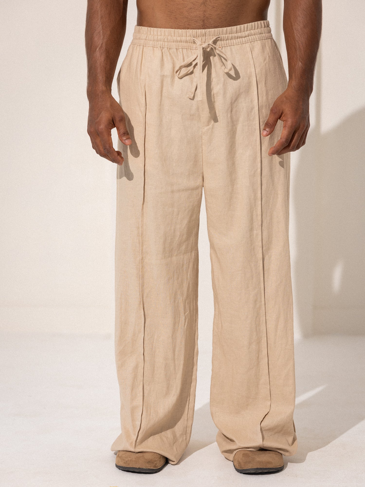 Seam detail drawstring pant