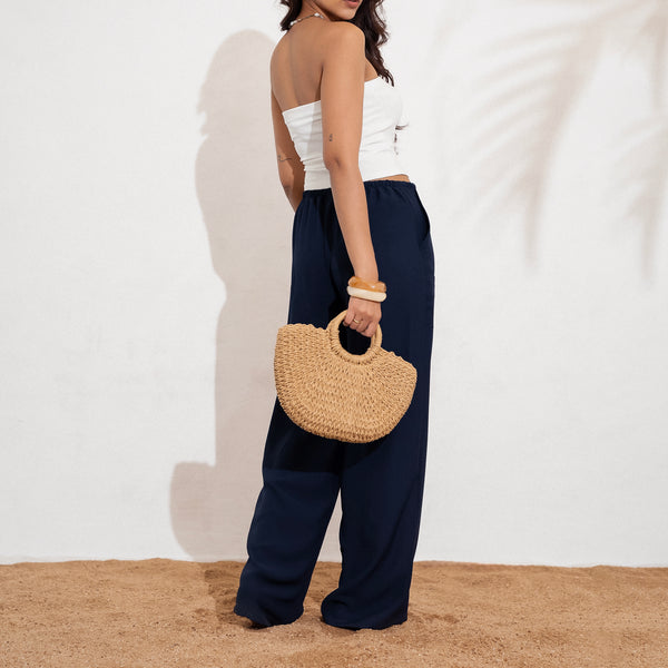 Drawstring Wide Leg Pant