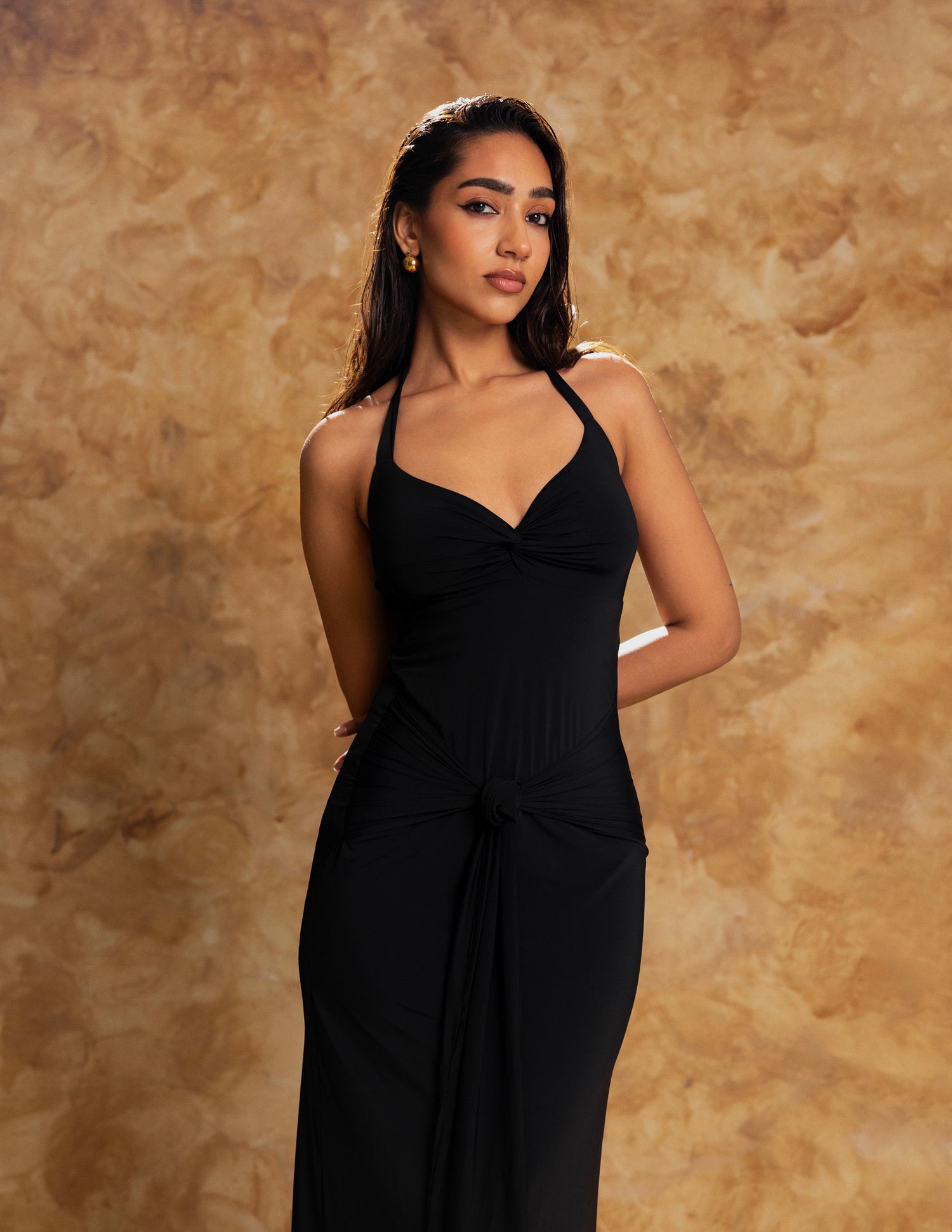 Front Twisted Maxi Dress