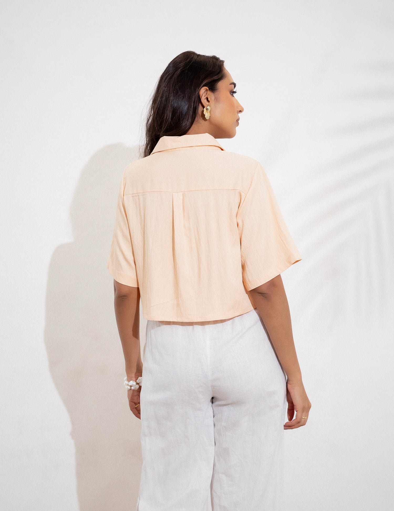 Button Down Crop Shirt